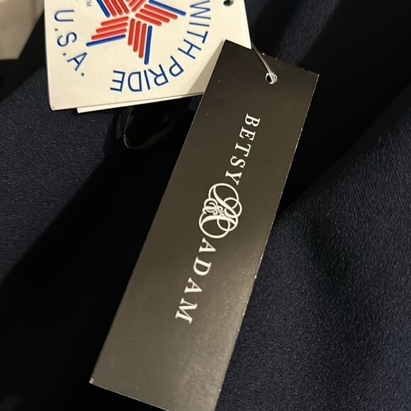 Betsy & Adam NWT “MADELINE" LONG SCUBA CREPE OFF THE SHOULDER DROP DRESS - Picture 4 of 5